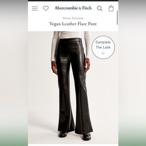 NWT Vegan Leather Split Flare Pant Size S